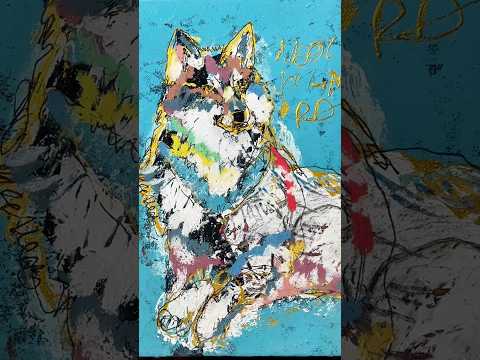 リクエストが絵になっていく #物語のある絵画  title:誰も傷つけ無かったオオカミ