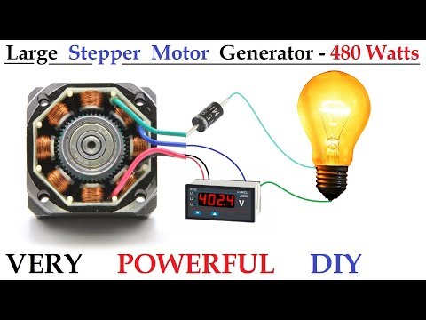 480 Watts Electric Dynamo Generator from Large Stepper Motor at Low RPM | Part - 1