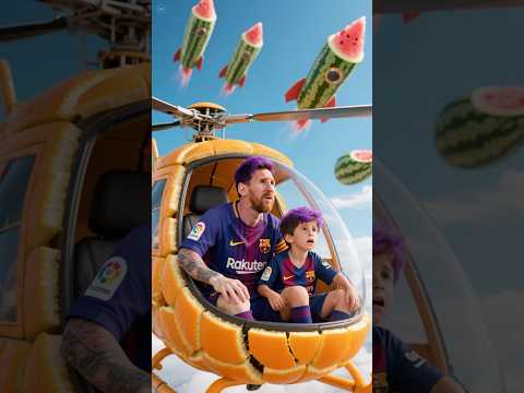 Messi vs. Ronaldo: The Billion-Dollar Helicopter Race #ronaldo #messi #Helicopter #Tank #shorts