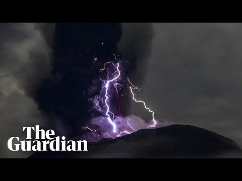 Indonesia’s Ibu volcano erupts, forcing nearby villages to evacuate