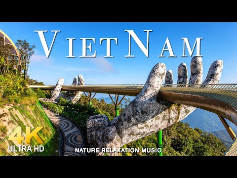 FLYING OVER VIETNAM (4K UHD) Amazing Beautiful Nature Scenery &amp; Relaxing Music - 4K Video Ultra HD