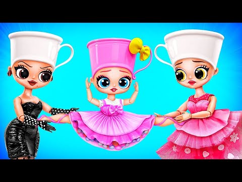Ballerina Cappuccino and Espressona Signora! Mom vs Stepmom! Italian Brainrot Animals LOL OMG DIYs