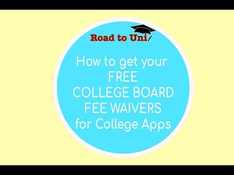 How to get your College Board Fee Waivers for College...