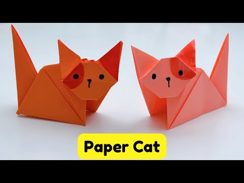 How To Make Easy Paper Cat For Kids / Nursery Craft Ideas / Paper Craft Easy / KIDS crafts