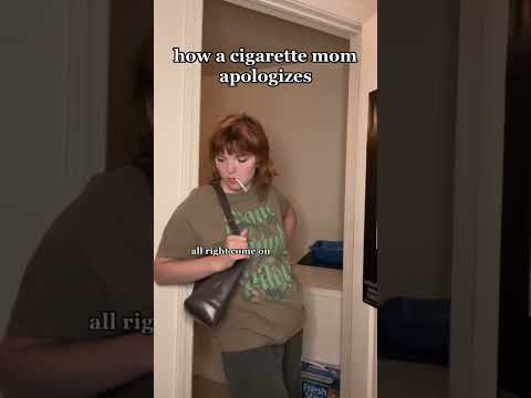 how a cig mom apologizes 🚬#mom #relatable #mom #comedian #character #childhood #skit