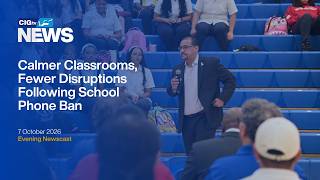 YouTube video thumbnail:  Calmer Classrooms, Fewer Disruptions Following School Phone Ban