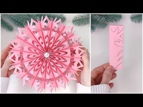 ❄️3D Paper Snowflake 🎄 Christmas Decorations ☃️ Christmas Crafts