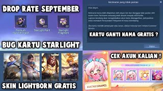 CEK AKUN KALIAN ! AVATAR DINAMIS GRATIS KOLEKTOR JURAGAN, BUG KARTU STARLIGHT, SKIN LIGHTBORN GRATIS