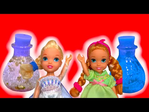 Elsa and Anna toddlers make potions with friends - part 2