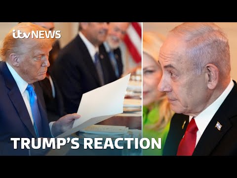 Trump reacts to Israeli PM's letter nominating him for Nobel Peace Prize | ITV News