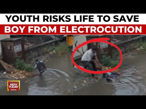 Youth Risks Life to Save Boy From Electrocution In Waterlogged Chennai's Street | India Today