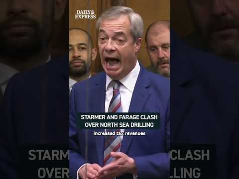 Heated exchange as Keir Starmer and Nigel Farage go head-to-head on drilling in the North Sea 🔴