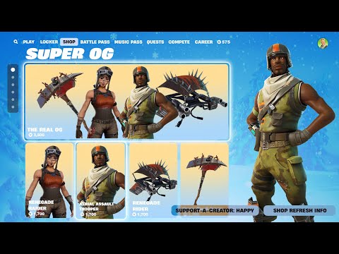 TONIGHT'S ITEM SHOP IS HUGE! (OG Renegade Raider, Icon Emote, SEVERAL SKINS)