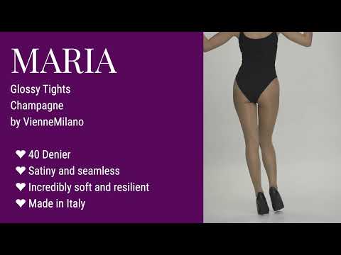 MARIA Champagne Glossy Tights Pantyhose