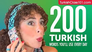 200 Turkish Words You'll Use Every Day - Basic Vocabulary #60