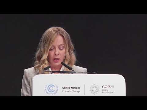 Baku (Azerbaijan) - COP29, l'intervento del Presidente Meloni (13.11.24)