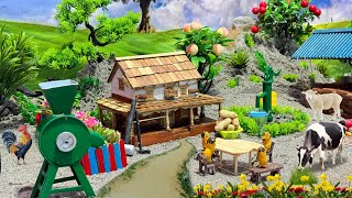 DIY mini cemented animal farm house construction science project|| cow shed project||mini project