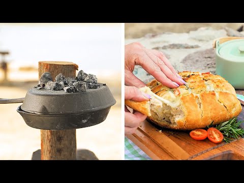 She Bakes DELICIOUS Cheese Bread in Nature!