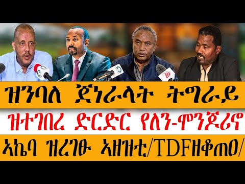 ዝንባለ ጀነራላት ትግራት/ ዝተገበረ ድርድር የለን-ሞንጆሪኖ/ኣኬባ ዝረገፁ ኣዘዝቲ/ን TDF ዘቆጠዐ