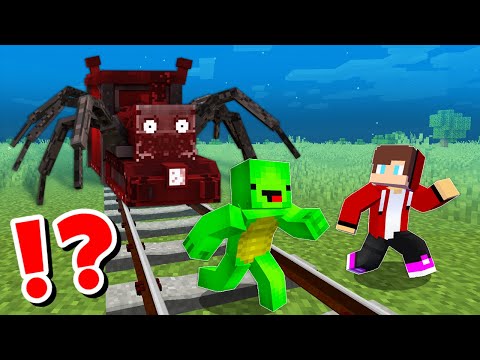 JJ and Mikey vs Choo Choo Charles Train CHALLENGE in Minecraft / Maizen Minecraft