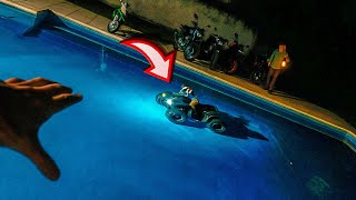 O CASEIRO JOGOU O QUADRICICLO NA PISCINA !!! * vou embora dessa casa . * 🏠