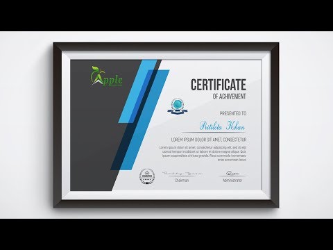 Academic Certificate Design - Photoshop Tutorial