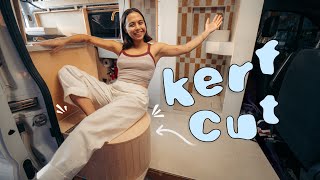 VAN LIFE BUILD - arched seat & kerf cuts 
