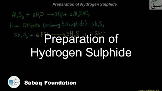 Preparation of Hydrogen Sulphide