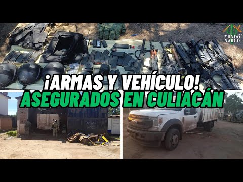 "Marinos reventaron propiedades en Culiacán y aseguraron vehículos y armas"