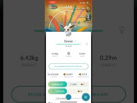 ホビーの動画サムネイル - ✨Shiny BACKGROUND Eevee CAUGHT In Pokemon Go!✨ #shorts #pokemon