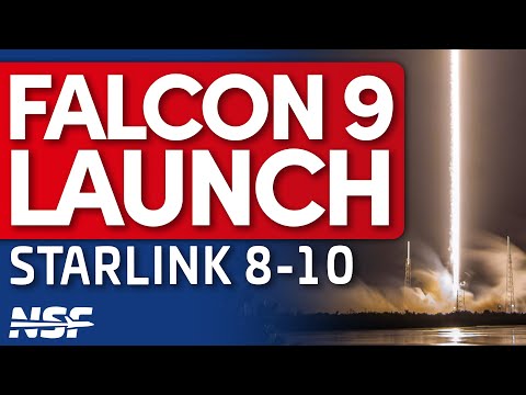 SpaceX Falcon 9 Launches Starlink 8-10