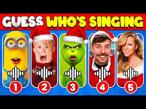 🎅 Guess The Christmas Song by Emoji and Voice 🎤🎶  | Mariah Carey, Home Alone, Grinch, MrBeast,Minion