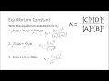 Equilibrium Constants and Expressions