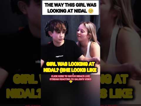The WAY this Girl was LOOKING at Nidal Wonder?😳🥺 #nalish #shorts #trending #cute #tiktok #shortsfeed