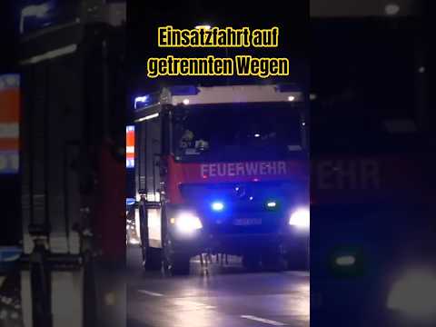 Einsatzfahrt Feuerwehr PKW Brand Autobahn KLAF + LF 16/12 + PTLF 4000 + TLF 16/25 + VSA