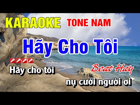 Karaoke Hãy Cho Tôi Tone Nam Nhạc Sống Hay Nhất | Nguyễn Linh