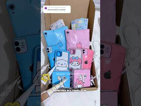 Packing cinnamoroll & my melody (fake) 🎀 comment what to do next 👉🏻 #papercraft #sanrio #shorts
