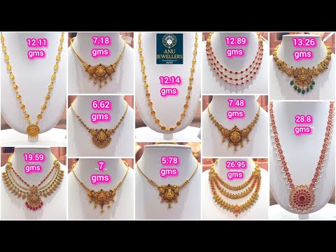 Lightweight Gold Necklaces | Don’t Miss | Beautiful Gold Necklaces | Anu Jewellers Necklaces