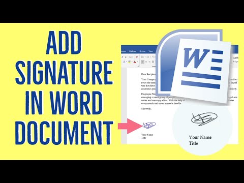 How to Create And Add an Electronic Signature in Microsoft Word (2021)