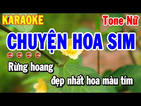 Karaoke Chuyện Hoa Sim Tone Nữ Nhạc Sống Bolero Dễ Hát | Thanh Hải Karaoke