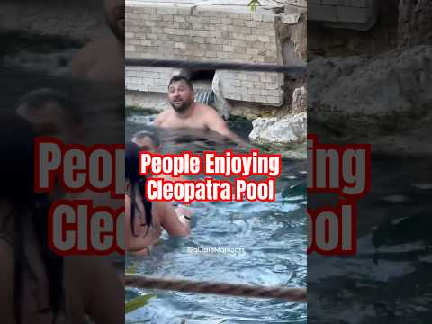 People Enjoying the Pamukkale Cleopatra Pool