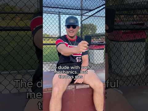 The dude with awful mechanics…but throws gas | #baseball #content #skit #shorts
