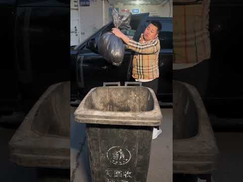 Garbage dumped in dustbin.#shortsvideo