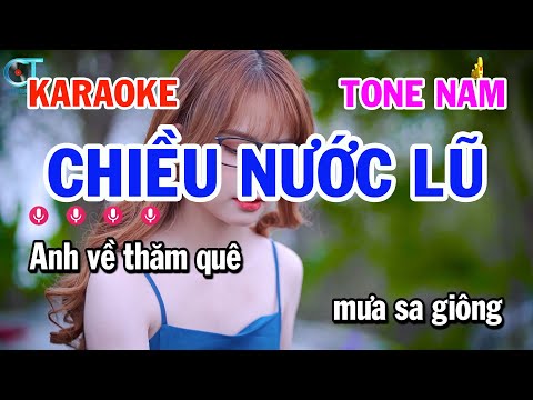 Karaoke Chiều Nước Lũ – Tone Nam Nhạc Rumba Trữ Tình