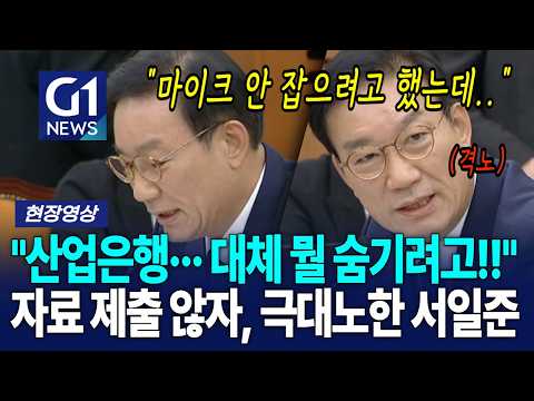 "산업은행··· 대체 뭘 숨기려고!!" 자료 제출 않자, 극대노한 서일준 [G1현장영상]