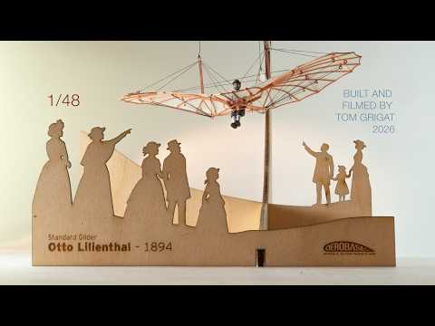 AEROBASE Lilienthal 1894 Glider – Stop Motion Build & Flying Diorama