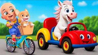 Wheels On The Bus Go Round And Round + Yankee Doodle Horse + Bingo | Nursery Rhymes and Kids Songs