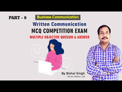 Written Communication – #Mcq Test – Multiple Q & A – #businesscommunication #Bishal Singh – Part_8