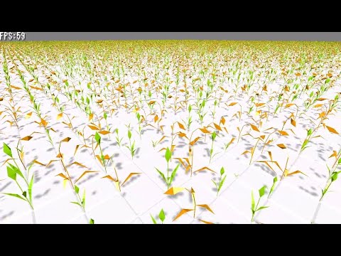小麦の成長 - 65536個表示テスト