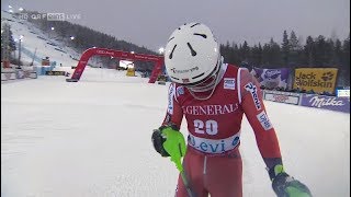 Sebastian FOSS-SOLEVAAG 2nd run (7th place) SL - LEVI (FIN) 2017